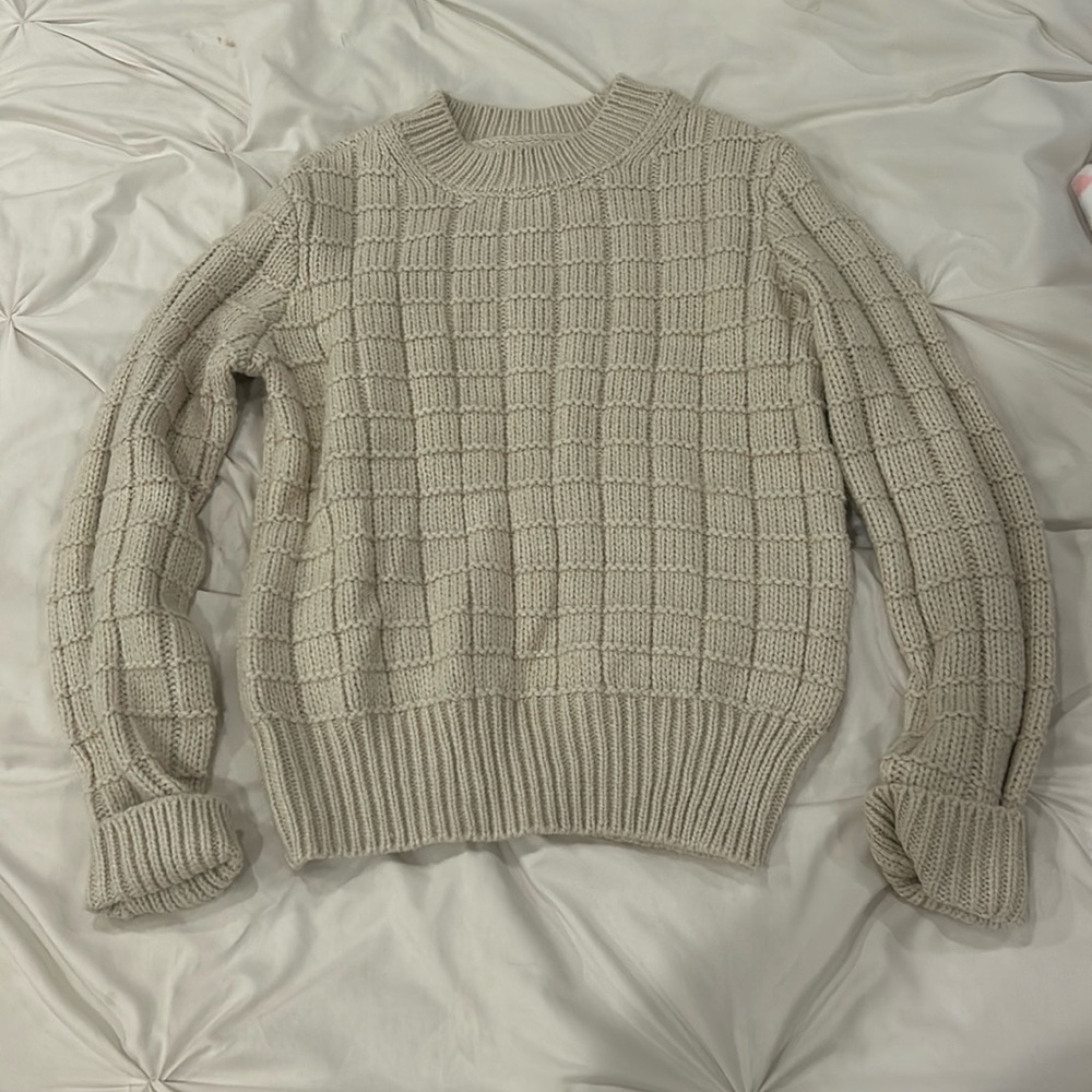 American Eagle Waffle Crewneck Sweater